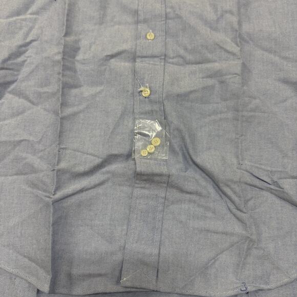 POLO RALPH LAUREN BUTTON DRESS SHIRT -17 35- BIG -BLUE OXFORD YARMOUTH -PONY - Picture 3 of 9